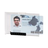 Portabadge PushBox Mono 1 tessera inseribile - 5,4 x 8,7 cm - conf. 10 pezzi - Durable - 8922-19 - 4005546808772 - DMwebShop