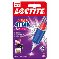 Colla Super Attak Creative - 3 gr - trasparente - Loctite - 2631600 - 2954983 - 8004630917440 - DMwebShop