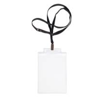 Portanome Pass 6S P cordoncino nero 10 x 15 cm A6 trasparente neutro - 7053