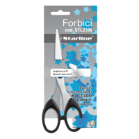 Forbici - lama in acciaio - impugnatura ABS - 21 cm - nero - Starline - 4368 - 8025133025456 - DMwebShop