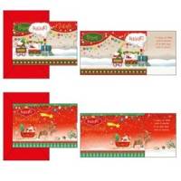 Biglietto auguri Babbo Natale verticale fantasie assortite - 2507