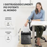 Distruggidocumenti M 7 cm a frammenti nero Fellowes 4701801 - 1360 - 5