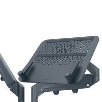 Braccio salvaspazio - per 2 monitor e laptop - grigio scuro - Leitz - 65380089 - 4002432134700 - DMwebShop - 3