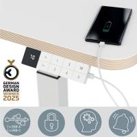 Scrivania Compatta Elettrica Sit-Stand - fissa - 80 x 60 x 65 cm - bianco - Leitz - 65340001 - 4002432138371 - DMwebShop - 3