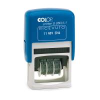 Timbro S260/L1 Datario + RICEVUTO - 4 mm - autoinchiostrante - bicolore - Colop - S260L1.BLS - 9004362301752 - DMwebShop - 1