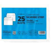 Busta Silver80 Strip FSC - internografata - senza finestra - 11,4 x 16,2 cm - 80 gr - bianco - conf. 25 pezzi - Pigna - 0593013C6 - 8059020921026 - DMwebShop - 1