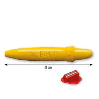 Pastelli cera super lunghezza 7,5 mm con diametro 11 mm colori assortiti astuccio 10 superpastelloni Giotto F477900 - 1307 - 2