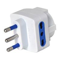 Adattatore triplo con spina 2P T 16A 2 prese bipasso 10,16A 1 Schuko Mkc 492518066 - 131 - 1