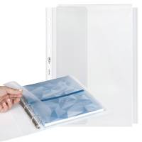 Buste forate ATLA GS P con soffietto e patella A4 - trasparente - buccia - conf. 10 pezzi - Sei Rota - 662516 - 8004972025612 - DMwebShop - 1