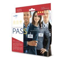 Portanome Pass 3E - metallo con clip - 9,5 x 6 cm - conf. 10 pezzi - Sei Rota - 318410 - 8004972028668 - DMwebShop - 1