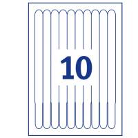 Braccialetti identificativi stampabili - bianco - 5 fogli - 10 et/fg - A4 - Avery - L4000-5 - 5014702134340 - DMwebShop - 3