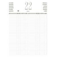 Libro prenotazioni ristorante 2026 con copertina similpelle imbottita blu - 3065 - 1