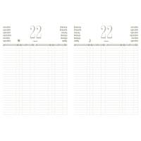 Libro prenotazioni ristorante 2026 con copertina similpelle imbottita blu - 3065 - 2