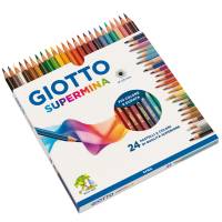 Pastello Supermina - mina 3,8 mm - colori assortiti - astuccio 24 pezzi - Giotto - 235800 - 8000825032073 - DMwebShop - 1