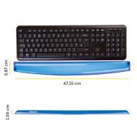 Poggiapolsi da tastiera - gel - blu trasparente - Fellowes 91137 - 9113709 - 77511911378 - DMwebShop - 1