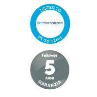 Mousepad con poggiapolsi in gel - blu trasparente - Fellowes - 9114120 - 77511911415 - DMwebShop - 3