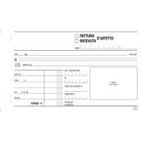 Blocco ricevute d'affitto - 50-50 fogli autoricalcanti - 9,9 x 17 cm - 50 fogli - Edipro - E5504C - 8023328550417 - DMwebShop - 1