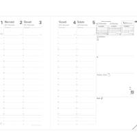 Agenda settimanale Presidente 2026 copertina Impala 21 x 27 cm nero - 2302 - 2