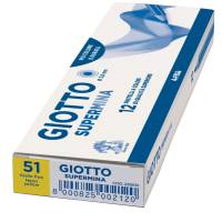 Pastello Supermina - mina 3,8 mm - giallo fluo 51 - conf. 12 pezzi - Giotto - 239051 - 8000825045462 - DMwebShop - 1