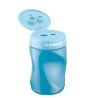 Temperamatite Easy con contenitore - 3 fori - ergonomico - blu - per mancini - Stabilo - 4501/2 - 4006381415842 - DMwebShop - 1