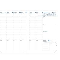 Agenda settimanale Prenote 2026 copertina Impala 21 x 29,7 cm nero - 2368 - 2