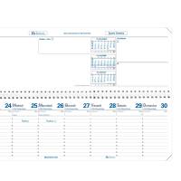 Agenda settimanale Agendascop 2026 con spirale copertina Impala 30 x 10 cm nero - 2383 - 2