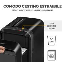 Distruggidocumenti LX-221 - a microframmenti - nero - Fellowes - 5050401 - 50043859751551 - DMwebShop - 4