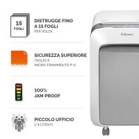 Distruggidocumenti LX 211 a microframmenti bianco - 3021 - 1