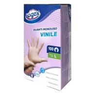 Guanti monouso - in vinile non talcato - tg. L - conf. 100 pezzi - Logex Professional - B8LX-3478V03 - 8003350550814 - DMwebShop - 1