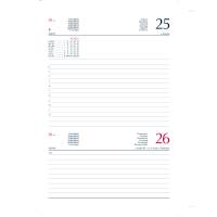 Agenda giornaliera 2026 copertina in carta imbottita 17 x 24 cm verde - 3593 - 2