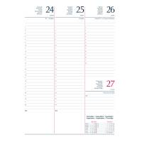 Agenda settimanale 2026 copertina in carta imbottita 17 x 24 cm rosso - 3626 - 2