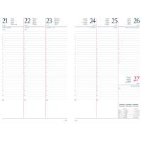 Agenda settimanale 2026 copertina in carta imbottita 17 x 24 cm blu - 3635 - 1