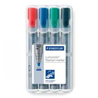 Marcatore Lumocolor Flipchart 356 - punta tonda - tratto 2 mm - astuccio 4 colori - Staedtler - 356WP4 - 4007817356142 - DMwebShop - 1
