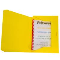 Cartella progetto con elastico - 24 x 35 cm - dorso 3 cm - giallo - conf. 10 pezzi - Fellowes - U140-GI - 8015687008296 - DMwebShop - 2
