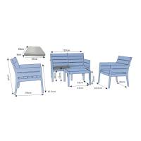 Salotto Panka - antracite - set 4 elementi - Grandsoleil - S7731Y - 8005465973861 - DMwebShop - 1