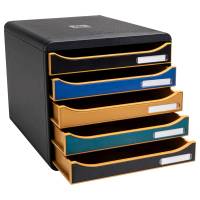 Cassettiera Big Box Plus NeoDeco - 5 cassetti - 34,7 x 27,8 x 26,7 cm - multicolore - Exacompta - 309505D - 9002493095052 - DMwebShop - 1