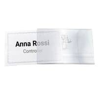 Portabadge con clip e spilla - 9 x 5,5 cm - conf. 50 pezzi - Lebez - 31-090-B - 8007509310908 - DMwebShop - 2