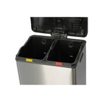 Pattumiera a pedale Multiflux 49,5 x 45,9 x 63,6 cm 2 secchi da 30 lt inox ciascuno - 8846 - 1