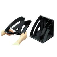 Portariviste modulare 6 divisori regolabili 30 x 22 x 22 cm nero - 9166 - 1