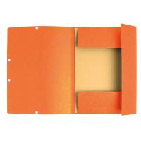 Cartellina con elastico - cartoncino lustre' - 3 lembi - 400 gr - 24 x 32 cm - arancio - conf. 25 pezzi - Exacompta - 55504E - 3130630555049 - DMwebShop - 1