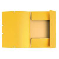 Cartellina con elastico - cartoncino lustre' - 3 lembi - 400 gr - 24 x 32 cm - giallo - conf. 25 pezzi - Exacompta - 55509E - 3130630555094 - DMwebShop - 1