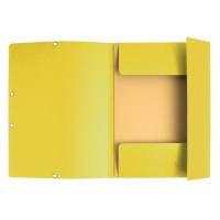 Cartellina con elastico - cartoncino lustre' - 3 lembi - 400 gr - 24 x 32 cm - giallo limone - conf. 25 pezzi - Exacompta - 55529E - 3130630555292 - DMwebShop - 1