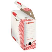 Scatola archivio Speedbox - dorso 8 cm - 35 x 25 cm - bianco e rosso - conf. 25 pezzi - Esselte - 623985 - 4049793028026 - DMwebShop - 4
