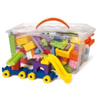 Mattoncini e accessori Midi da costruzione in ABS colori assortiti bauletto da 188 pezzi - 9022 - 1