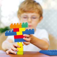 Mattoncini e accessori Midi da costruzione in ABS colori assortiti bauletto da 188 pezzi - 9022 - 4