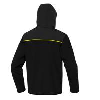 Giacca Softshell Horten - tessuto Softshell-poliestere-elastan - con cappuccio - taglia XL - nero-giallo - Deltaplus - HORT2NJXG - 3295249234805 - DMwebShop - 1