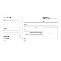 Blocco ricevute generiche madre figlia - 100 pagine - 10 x 21,5 cm - conf. 5 pezzi - Data Ufficio - DU160100000 - 90873A - DMwebShop - 1