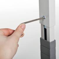 Pc Workstation System 80 VH con ruote 3 ripiani 80 x 56,4 x 92,122 cm grigio - 10519 - 3