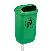 Cestino gettacarte Classic da esterni 40,4 x 34,8 x 74,5 cm 50 lt verde Medial 102050 - 11498 - 1