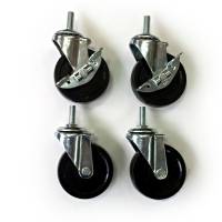 Set Archimede Light 4 ruote per librerie metallo e plastica cromato - 12188 - 2